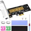 ZHUROUPU Adattatore da M.2 NVMe a PCIe X1 per PCI-E 4.0/3.0/2.0 per 2230/2242/2260/2280 SSD M.2 NVMe Key PCI-e 4.0 1700MB/s con dissipatore di Calore
