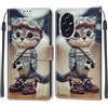 KENHONER Custodia per Honor 200, gatto | Portafoglio Pelle PU, Magnetica, Resistente Agli Urti, Scomparto Carte Credito, Pieghevole, Flip Libro, Motivo