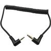 CERRXIAN 90 gradi ad angolo retto da 3,5 mm maschio a 2,5 mm maschio 3 poli nero cavo audio AUX a spirale