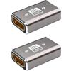 Hukneqn Connettore HDMI 8K, 2 connettori HDMI femmina a femmina, 2.1 adattatore connettore, supporta 8K@60Hz, 4K@120Hz UHD, 7680x4320 HDR, Dolby, eARC per TV, PC, laptop, monitor, Roku TV, proiettore
