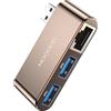 MOGOOD Adattatore da USB a Ethernet, adattatore di rete LAN da USB 2.0 a Gigabit Ethernet, 1000Mbps 3-in-1 con 2 porte USB per computer portatili PC MacBook Surface XPS Windows Linux MacOS e altro