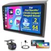 Inefala 2+64G 9'' Android 15 Radio per Fiat Ducato/Citroën Jumper