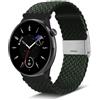 Niboow 20mm Cinturino per Amazfit GTS 4/GTS 3/GTS 4 Mini/GTS 2 Mini/GTS 2e/GTS 2/GTR 42mm, Nylon Intrecciato Regolabile Cinturino per Amazfit Bip 3 PRO/Bip 3/Bip/Bip S/Bip Lite/Bip U PRO-Verde Scuro