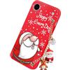 Yoedge Natale Cover per iPhone Air/iPhone 17 Air 6,5 con Catena, Natalizia Braccialetto Custodia con Carino Disegni Cartoon Babbo Natale Silicone Antiurto Christmas Case para iPhone 17 Air, Rosso