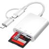 Loydia Lettore schede SD USB C SD Card Reader, Adattatore per Schede di Memoria da SD a Lightning, Adattatore Scheda SD per iPhone, Lightning to SD Card Camera Reader per Schede SD/SDHC/SDXC/Micro SD