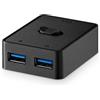 YuLinca Selettore USB 3.0, commutatore USB bidirezionale 2 in 1 out/1 in 2 out, mini commutatore USB YuLinca per 2 computer per condividere tastiera, mouse, scanner e stampante