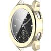 FiiMoo Cover con Pellicola Protettiva per Xiaomi Watch S3 Custodia, Custodia Protettiva Complessiva, [Tocco Sensibile][HD Clear] Custodia Protettore Schermo per Xiaomi Watch S3-Oro