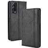 WEIOU Leather Folio Cover per VIVO Y72 5G, Custodia in Pelle PU Magnetica Libro Flip Portafoglio con [Funzione Stand]. Nero
