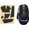 kwmobile Nastro Antiscivolo per Mouse da Gioco Compatibile con Logitech G502 X Plus Griptape - Facile da Applicare e Sottile - 0,5 mm - nero