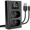CELLONIC Caricatore Doppio DMW-BLK22 Smart e Veloce compatibile con Panasonic Lumix DC-GH5 II DC-GH6 DC-S5 G9 GH5S Caricabatterie Dual DMW-BTC15 di Ricarica