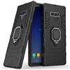 MaiJin Compatibile con Samsung Galaxy Note 9 Cover, Custodia Armor Anello Cavalletto (Funziona con il Supporto Magnetico per Auto) Case Paraurti (Nero)