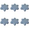 Cereria Di Giorgio - Confezione da 6 Candele a Forma di Fiocco di Neve - Colore Dusty Blu - Diametro 8 cm - Idea Regalo Natale - Artigianale - Christmas Collection
