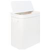 Relaxdays Cesto portabiancheria con Coperchio, bambù, 100 l, 2 Scomparti, HxLxP: 63 x 52 x 32 cm