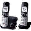 PANASONIC CORDLESS DUO BLACK VIVAVOCE - KX-TG6852JTB