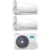 MIDEA CONDIZIONATORE MIDEA BREEZELESS+ DUAL SPLIT 9000+9000 BTU INVERTER R32 M2OE-14HFN8-Q A++ WIFI