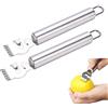 SZETOSY GOODCHANCEUK - Peelers al limone, confezione da 2 pezzi, in acciaio inox, con zester arancia, agrumi, lime e peeling frutta