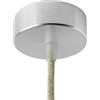 AMARCORDS - Rosone Lampadario in metallo, coprifili per lampada completo di accessori fermacavo viti e staffa da soffitto. Diametro 77mm altezza 26mm colore ARGENTO