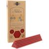 Danilovo Candele in cera d'api 50 pezzi (Rosso) - Candele ortodosse preghiera, rituali, decorazione tavola - Senza fuliggine, senza gocce, stoppino cotone (Altezza 18,5 cm)