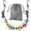 YEAMLTE Filo Sstendibiancheria da Viaggio con 12 Clip, Filo per Stendere da Viaggio Elastico, Stendibiancheria Portatile da Viaggios, Stendibiancheria da Viaggio, Ideale per Outdoor, Vacanza, Camper (colore)