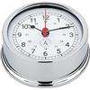 Autonautic - Orologio Classico Nautico al Quarzo in Ottone Cromato ad Alta Resistenza all'Ambiente Marino, per Barche o Decorazione - 95mm (ø) - Made in Spain.