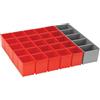 Bosch ORG72-RED - Set organizer per i-BOXX72, parte del sistema di trasporto mobile Click and Go, 30 pezzi, colore: Blu/Rosso