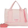Fritzi aus Preussen Fritzi Tote Bag Limited Washed Denim Donna Shopper Borsa a Mano Canvas Cerniera Tasca Interna Tracolla Rimovibile Regolabile Tempo Libero Lavoro Viaggi 29,5 x 40 x 14 cm - Rosa, Lilla, Blu