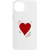 Love and Romance Design Custodia per iPhone 14 Plus Carino Cuore Logo Disegno in Red Heartbeat