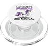 Purple Ribbon Support Consapevolezza degli unicorni magici dei guerrieri dell'Alzheimer PopSockets PopGrip per MagSafe