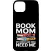 Dog Lover Reading Mom Bookworm Sunset Custodia per iPhone 15 Plus Book Mom Dog Lover I miei libri e cani hanno bisogno di me