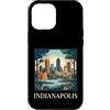 Indianapolis Travel Art Studio Custodia per iPhone 12 Pro Max Indianapolis, Indiana, orizzonte, retro, vendemmia, arte