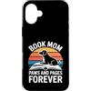 Reading Dog Lover Bookworm Mom Custodia per iPhone 16 Plus Prenota Mom Dog Lover Paws And Pages Forever