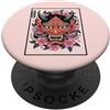 TOKYO WAVES Oni Mask Designs Hannya Oni Mask Devil Yokai - Maschera giapponese con tatuaggio demone PopSockets PopGrip Adesivo