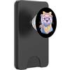 Kawaii Whimsical Pastel Small Animal Gra Carino Furetto Ritratto Amante Animali Grafica Rosa Occhiali Giallo PopSockets PopWallet per MagSafe