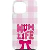 Watercolor Hearts Hugz Custodia per iPhone 13 Pro Max Fiocco rosa cipria a scacchi pastello super carino Mum Life