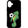 soccer animal ball fan football sport ho Custodia per iPhone 16 Plus Camaleonte con Calcio