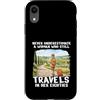 80 & Traveling Gifts Co Custodia per iPhone XR Never Underestimate Woman 80s Anni Ottanta Travel Design