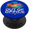 Summer Vacation & Holiday Designs 100% energia lontano dall'ufficio vacanza spiaggia batteria mare PopSockets PopGrip Adesivo