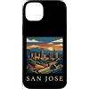 San Jose Travel Art Studio Custodia per iPhone 14 Plus san jose, california, orizzonte, retro, vendemmia,