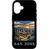 San Jose Travel Art Studio Custodia per iPhone 16 san jose, california, orizzonte, retro, vendemmia,