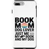 Reading And Dog Lover Bookworm Custodia per iPhone 7 Plus/8 Plus Prenota Mom Dog Lover Just Me My Book And My Dog