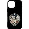 F4NT4STIC SPORTS COLLECTION Custodia per iPhone 16 Pro Max Football Collection Kick off the Weekend Soccer Club