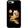 Funny Samoyed Lover Gifts Accessories & Custodia per iPhone 7 Plus/8 Plus Samoiedo ululando alla luna