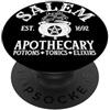 Salem Apothecary Witch Halloween Lazy Co Salem Apothecary Strega Halloween Pigro Costume Donne 2021 PopSockets PopGrip Adesivo