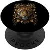 Wild Nature Exotic Animal Savannah Leopardo Giungla Africana Predator Safari Animali Selvatici PopSockets PopGrip Adesivo