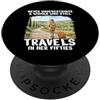 50 & Traveling Gifts Co Never Underestimate Woman 50s Cinquanta Travel Design PopSockets PopGrip Adesivo