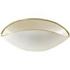 Coppetta Burano Bianco Perla con Bordi Oro 20x12 cm - Onlylux