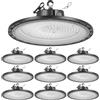 VEVOR Lampada LED per Capannone Faretto LED UFO per Garage 5000K 200W 30000LM Faretto LED UFO per Magazzini, Officina IP65 Impermeabili, Tensione 100-277V per Fabbriche, Fienile, Nero