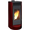 Caminetti Montegrappa Stufa a pellet ventilata mod. Landa 9,5 kw colore rosso