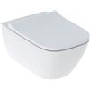 Geberit Smyle Square Vaso Sospeso Rimfree + Sedile QR AVV Bianco 500.683.01.1