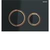 Geberit Placca di comando Sigma 21 vetro nero / oro 115.650.SJ.1